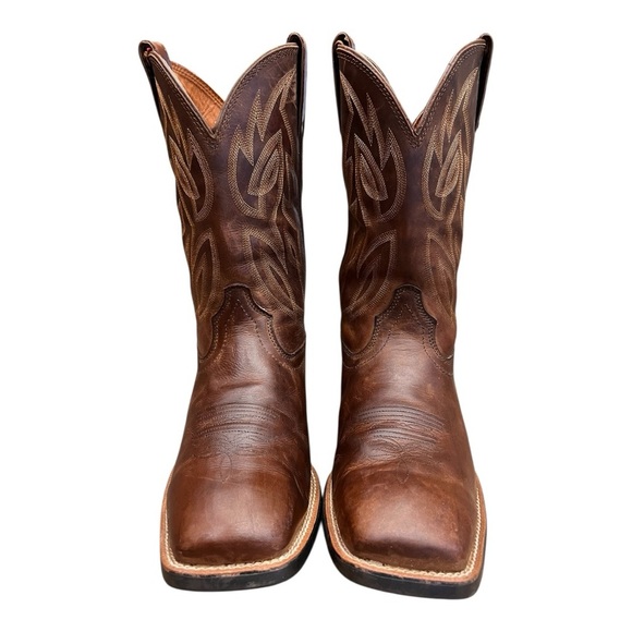 Justin Men\'s Canter Western Boots Stampede collection Brown